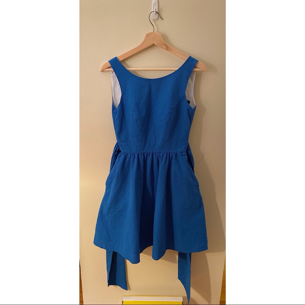 Lauren James Blue Seersucker Dress - Worn Once!